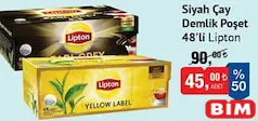 LİPTON SİYAH ÇAY DEMLİK POŞET 48'Lİ